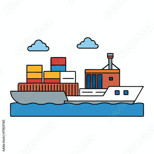 A bustling cargo port with towering cranes unloading containers, ships docked along the pier, and workers coordinating the flow of goods efficiently.
