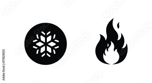 Opposites collide a visual representation of ice and fire elements