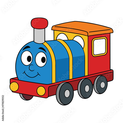 A toy train chugs along with colorful cars and playful details, sparking imagination and joy as it brings the charm of railways to children’s playtime adventures.
