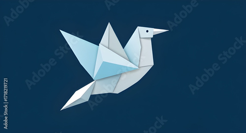 origami, bird, paper, folded, folding, papercraft, art, craft, handmade, geometric, polygon, minimal, simple, clean, modern, abstract, design, illustration, vector, flat, graphic, icon, symbol, decora