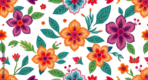 Fashion design vector, Flower pattern illustration, Continuous decorative design, Floral surface artwork, Elegant pattern vector, Repeating blossom fabric, Botanical decor illustration, Creative flowe