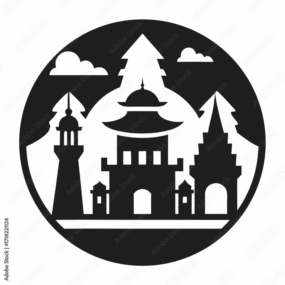 Fototapeta premium Pagoda Icon