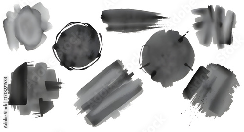 black brush stroke set, ink brush strokes, paint brush set, grunge texture, brush stroke collection, abstract ink lines, artistic strokes, hand drawn brushes, paint streaks, dry brush texture, black p