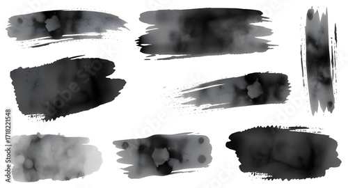 black brush stroke set, ink brush strokes, paint brush set, grunge texture, brush stroke collection, abstract ink lines, artistic strokes, hand drawn brushes, paint streaks, dry brush texture, black p