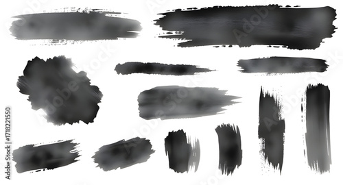 black brush stroke set, ink brush strokes, paint brush set, grunge texture, brush stroke collection, abstract ink lines, artistic strokes, hand drawn brushes, paint streaks, dry brush texture, black p