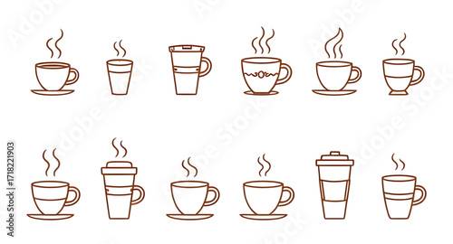 coffee cup line art, coffee line drawing, minimalist coffee icon, coffee mug outline, tea cup line art, hot drink icon, caffeine symbol, barista design, espresso cup, cappuccino line art, latte icon, 