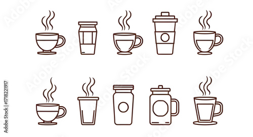 coffee cup line art, coffee line drawing, minimalist coffee icon, coffee mug outline, tea cup line art, hot drink icon, caffeine symbol, barista design, espresso cup, cappuccino line art, latte icon, 