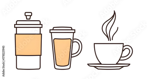 coffee cup line art, coffee line drawing, minimalist coffee icon, coffee mug outline, tea cup line art, hot drink icon, caffeine symbol, barista design, espresso cup, cappuccino line art, latte icon, 