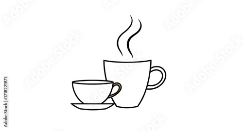 coffee logo sketch, black and white coffee drawing, hand drawn beverage, doodle style mug, coffee art vector, warm drink doodle, morning drink illustration, takeaway coffee doodle, doodle cup with ste