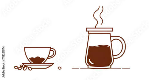 cappuccino doodle, coffee logo sketch, black and white coffee drawing, hand drawn beverage, doodle style mug, coffee art vector, warm drink doodle, morning drink illustration, takeaway coffee doodle, 