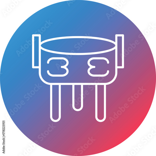 Ding Line Gradient Circle Background Icon