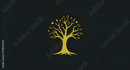 Isolated tree vector, Stylish tree illustration, Clean tree outline, Digital tree design, Creative tree symbol, Nature logo vector, Tree pictogram, Foliage vector design, Botanical icon set, Green nat