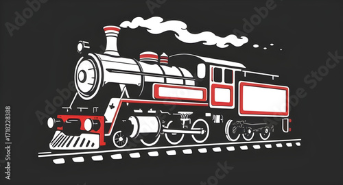 steam train, cartoon vintage transport, railway carriage cartoon, steam train artwork, classic locomotive illustration, retro cartoon railway, vintage transport cartoon, old engine train, cartoon stea