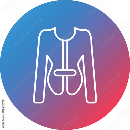 Tunic Line Gradient Circle Background Icon