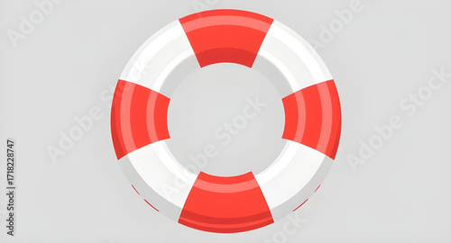 Modern float icon, Pool cartoon art, Inflatable tube clipart