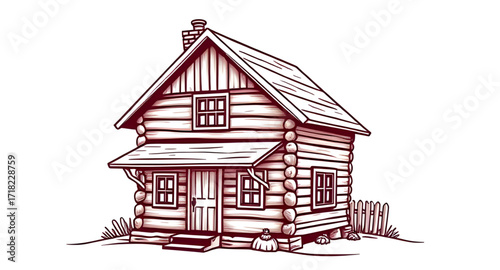 wooden house sketch, wooden cabin drawing, log house sketch, rustic home illustration, wooden hut sketch, wooden cottage drawing, timber house sketch, hand drawn wooden house, village house sketch, ol