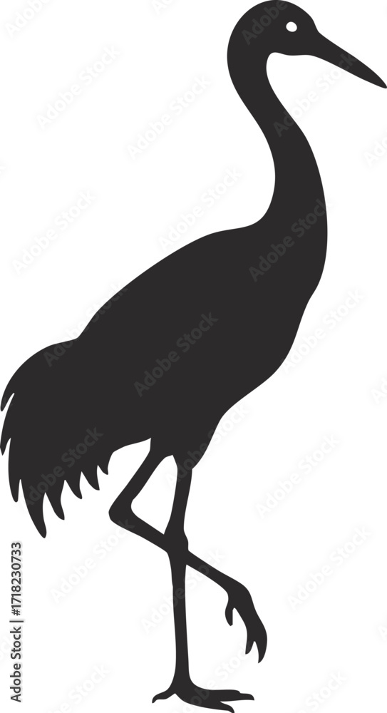 Obraz premium crane, Represent longevity and happiness, vector, transparent background