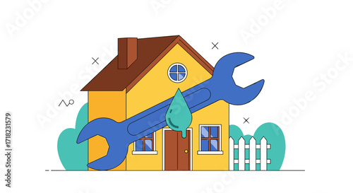 House Repair and Maintenance Service Concept Illustration.
