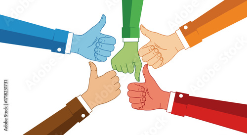 Teamwork Thumbs Up Agreement Success Collaboration.