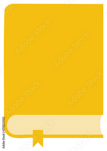 Plain Yellow Hardcover Book with Bookmark