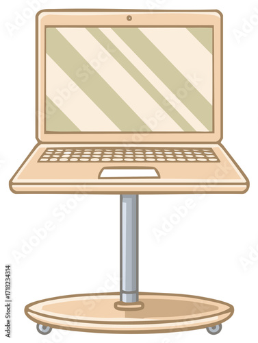 Modern rolling laptop table for convenient remote work or casual browsing