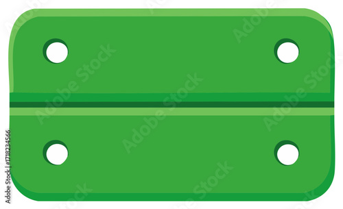Vivid Green Hinge Illustration Tool Component Home Improvement Hardware Element