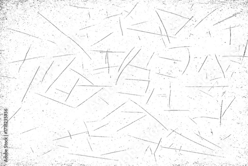 Black grunge dust texture with scratches and distressed noise effect on white background vector illustration.