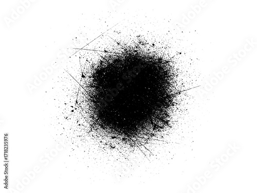 Black grunge dust texture with scratches and distressed noise effect on white background vector illustration.