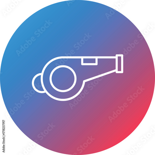 Whistle Line Gradient Circle Background Icon