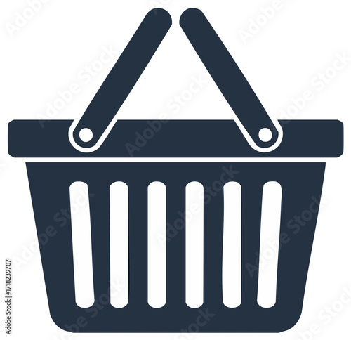 Dark Blue Market Basket Shopping Container for Goods
