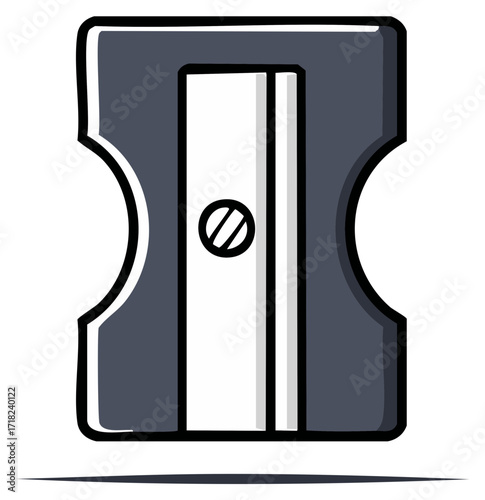 Classic Pencil Sharpener Vector Art for School Office Supplies and Education