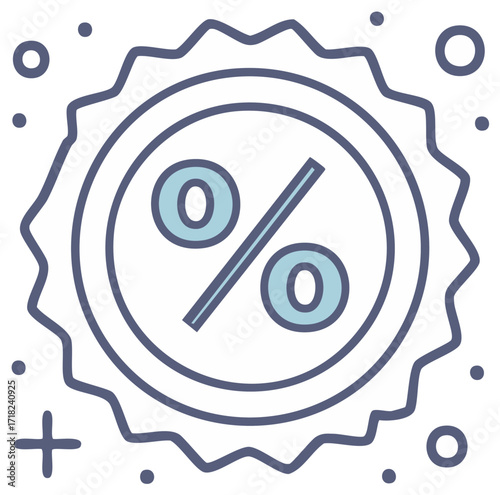 Discount Offer Badge Vector Illustration Sale Price Reduction
