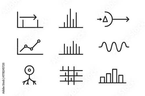 Time-Encoded Information Icons. Line style icons of time-encoded information: spike time difference, time-to-first spike, event