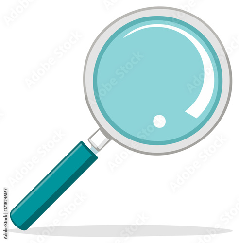 Illustration of a magnifying glass, perfect for research, and scientific discovery