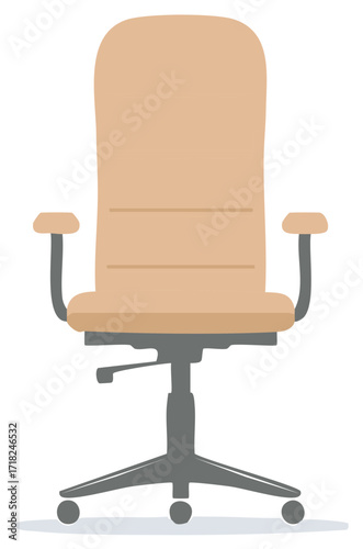 Modern Office Chair with Wheels and Arms - Ergonomic Design