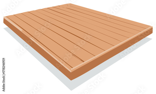 Wooden Deck Vector Illustration Offering a Versatile Backdrop for Creative Applications and Mockups Featuring Plank Texture