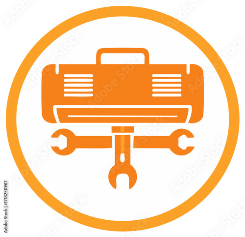 Air Conditioning Repair Service and Installation Vector Icon HVAC Maintenance Symbol with Wrenches