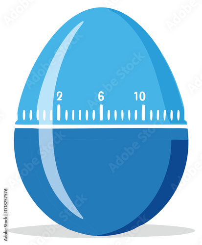 Modern blue egg timer for kitchen cooking baking and time management
