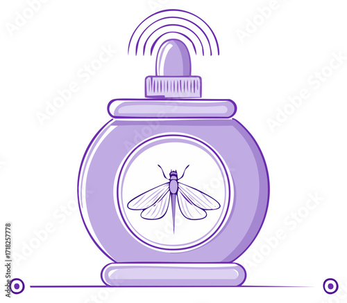 Insect Trap with Lure and Signal Illustration