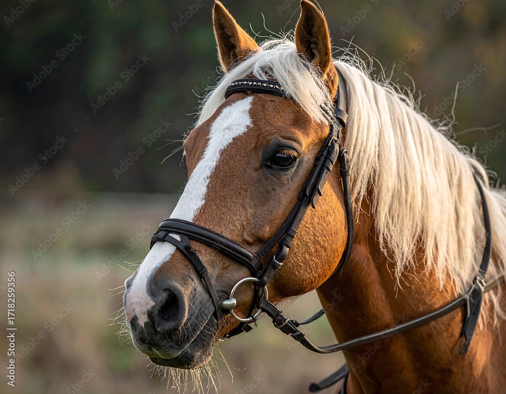 Naklejka premium Close-up of a horse's head