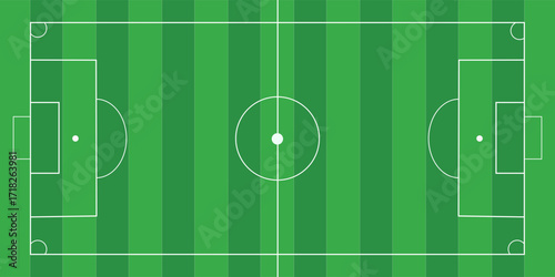Football field. Football field lines style. Black field and stadium outline scheme on white background.