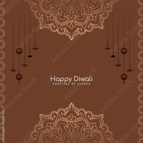 Happy Diwali Indian religious festival background