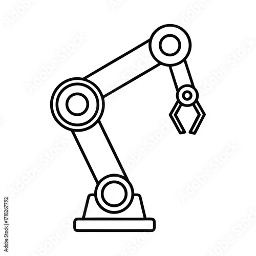 futuristic robotic arm outline with glowing effect