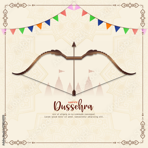 Happy Dussehra Indian traditional festival celebration background