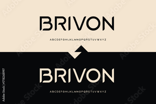 Brivon logo design with subtle arrow and tagline