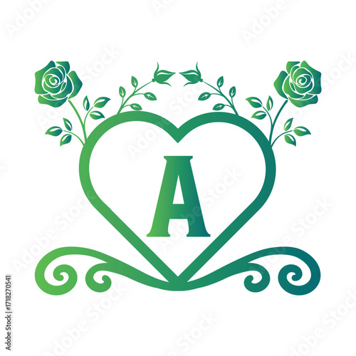 Green nature ecology concept vector illustration with an abstract background and leaf symbols