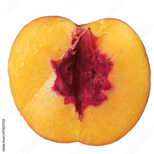 half a peach without a pit