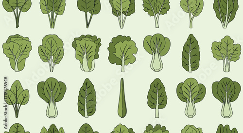 Organic Vegetable Variety A Delightful Food Pattern Featuring Fresh, Nutritious Greens for Culinary Inspiration