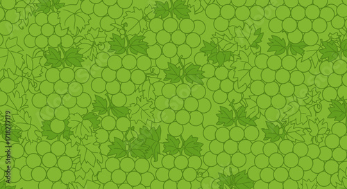 Organic Vegetable Food Pattern Fresh Green Grapes Design