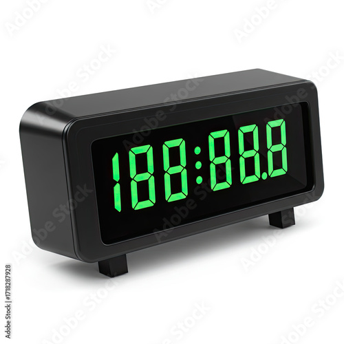 digital alarm clock isolated on white